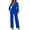 Blue, variant on YOTMKGDO Jumpsuits for Women Long Sleeve Bodysuit Women Casual Jumpsuits Loose Fit Belted Dressy Long Sleeve Crewneck Autumn Jumpsuit Long, Sizes S-XXL