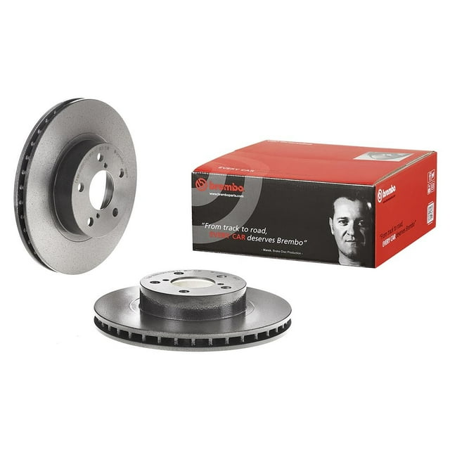 Brembo Brake Rotor 09567311C02 Vented; One Piece Design; Wheel Bolt Pattern 5 x 100 Millimeter; 129 Millimeter Hat Inside Diameter; 58 Millimeter Hub Diameter; Grey Cast Iron; Single
