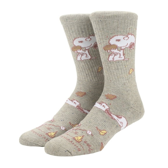 Peanuts In My Own World Mens Athletic Crew Socks