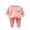 Pink-22, variant on Underwear Set Fleece Lined Warm Sweatshirt Baby Boys Girls Base Layer Long Toddler Soft Cozy Outfits
