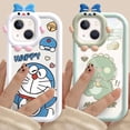 thumbnail image 2 of Funda A Prueba De Golpes Con Lazo 3D De Lente Little Monster Para OPPO RENO 4 6 7 8 5 Pro SE 6Z 5F Lite A94 Realme 7i 9i 10 C2 C20 C21 C30 C11 C3 C33 De Dinosaurio Feliz Doraemon, 2 of 4