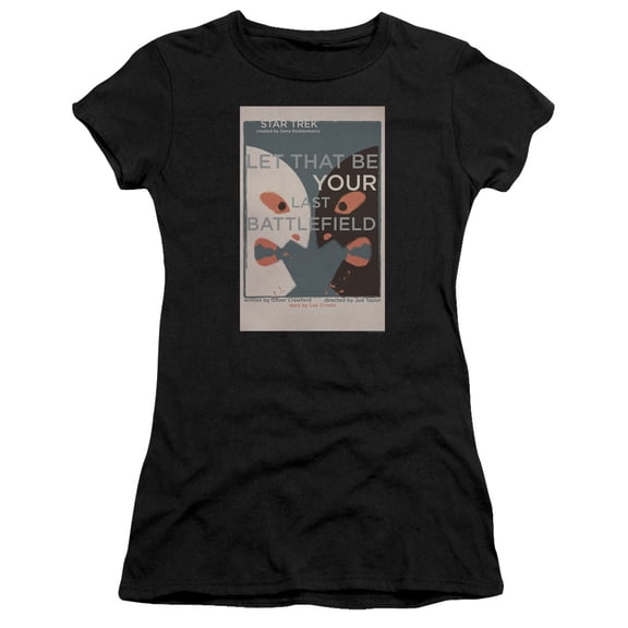Star Trek Tos Episode 70 Junior Women's Sheer T-Shirt Black