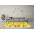 thumbnail image 3 of Ahgly Company Indoor Rectangle Abstract Yellow Modern Area Rugs, 7' x 10', 3 of 4