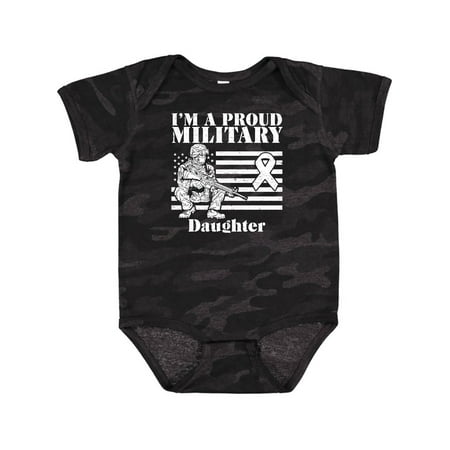 

Inktastic Proud Military Daughter Red Friday Gift Baby Girl Bodysuit