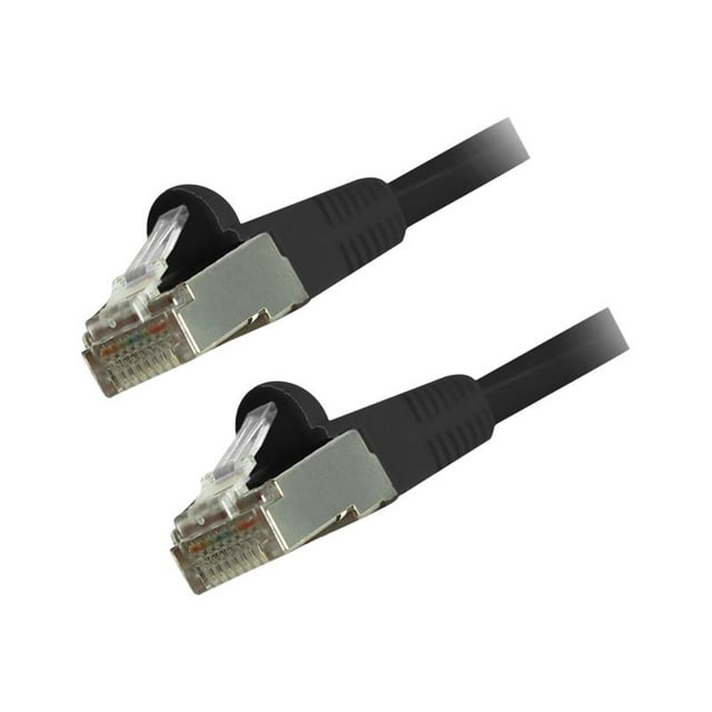 Comprehensive - Patch cable - RJ-45 (M) to RJ-45 (M) - 15 ft - STP - CAT 6 - molded, snagless - black
