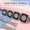 thumbnail image 2 of Compatible con Apple Watch Band con estuche, Women Girl Correa de malla de acero inoxidable Thin Silm Narrow Metal Reemplazo de pulsera con cubierta brillante para iWatch SE Series 6 5 4 Adepaton WMZL-1320-3, 2 of 7