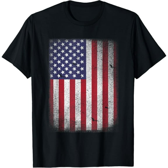 USA Flag 4th July American Red White Blue Star Stripes 4 Day T-ShirtMen and women can wear, black T-shirts, gifts. Age: M,L,XL 2XL, 3XL, 1176XL