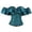 Green, variant on Women's Lace Waist Shaping Bodice Ruched Shoulder Strapless Design for Party and formal Wear