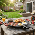 thumbnail image 4 of Versatile Electric Griddle: Non-stick, Adjustable Temp. Cook Pancakes, Pizza, BBQ. Fast Heat, Easy Clean. Great for Breakfast, Dinner, Parties. Compact & Portable., 4 of 11