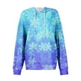 thumbnail image 5 of Hoodies For Women Oversized Winter Cute Sweatshirts Pullover Trendy Fall Clothes, Christmas Print Lightweight Design without Pockets for Comfortable Fall Winter Wear,Royal Blue,L, 5 of 6