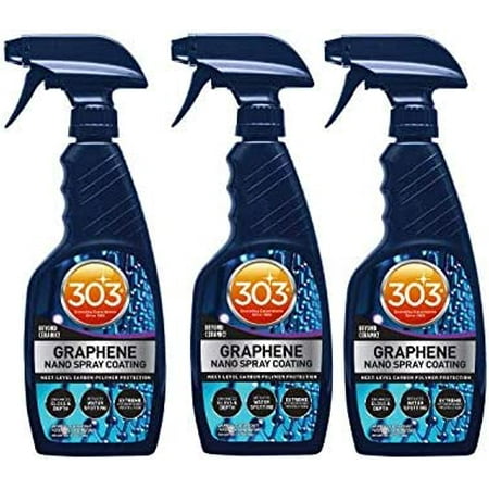 3 Pack - 303 Graphene Nano Spray Coating - Next Level Carbon Polymer Protection - Enhances Gloss and Depth - Reduces Water Spotting - Extreme Hydrophobic Protection, 15.5 fl oz