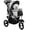 Light Gray, variant on Dog Stroller for Small Dogs, 3 Wheel Foldable Pet Stroller with 12" Rubber Wheels, Mesh Window, One-Foot Brake, Storage Basket and Cup Holder, Up to 22 LBS, Light Gray