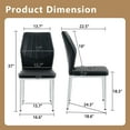 thumbnail image 2 of Set of 6 Black - and - Silver Dining Chairs,37 inches High: Ergonomic PU Backrest, Combines Comfort and Style.Perfectly blends comfort and elegance, Injecting more comfort and style into dining time., 2 of 9