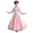 thumbnail image 4 of Otqutp Chinese 𝗛anfu Dress for Girls Princess Sweet Calendar New Year Outfits Ethnic National Style Stand Collar Dresses Set, 4 of 4