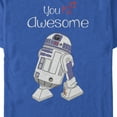 thumbnail image 2 of Men's Star Wars Valentine's Day You R2 Awesome  Graphic Tee Royal Blue 2X Large, 2 of 4