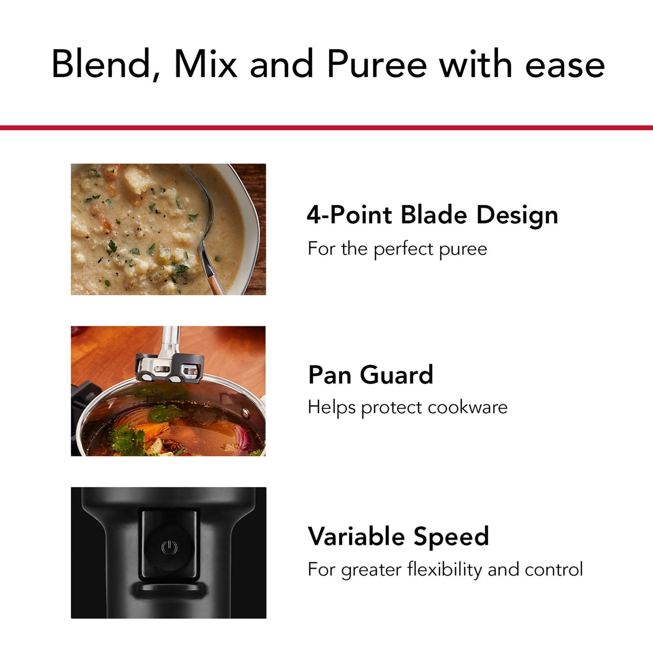 KitchenAid® KHBBV83 Cordless Variable Speed Hand Blender with