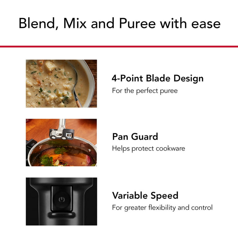 KitchenAid Cordless Variable Speed Black Matte Hand Blender KHBBV53BM - The  Home Depot