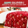 thumbnail image 7 of Christmas Throw Blanket, Christmas Decorations Blankets and Throws, Fuzzy Cozy Soft Warm Fleece Sherpa Winter Holiday Blanket for Bed Couch Sofa Reindeer Snowflakes Reindeer, 7 of 7