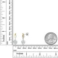thumbnail image 6 of Gem Stone King 925 Silver and 10K Yellow Gold White Zirconia Earrings for Women | 1.48 Cttw | Gemstone Birthstone | Heart Shape 6MM, 6 of 6