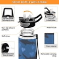 thumbnail image 4 of Shark Heart Pattern Sport Water Bottle Tritan with Straw 1000ml Portable for Outdoor Daily Use, 4 of 7