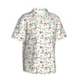 thumbnail image 2 of Daiia Summer Floral Hawaiian Shirt for Men Gentle Cotton Regular Short Sleeve Casual-Small, 2 of 9