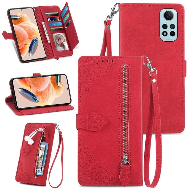 Funda billetera anti-golpes para GANGXUN Redmi Note 12 Pro 4G , ideal para día a día y trabajo