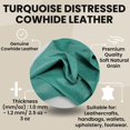 thumbnail image 4 of ArtisanCowhides Soft Natural Grain Cowhide DISTRESSED Leather for Crafts – Turquoise 20 Sq ft, 4 of 7