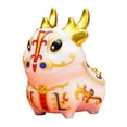 thumbnail image 1 of Recipiente de porcelana con figuras de dragones del año chino, estatua decorativa, cerdito Blanco, 1 of 9