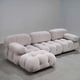 thumbnail image 3 of Modern Leisure L Shape Velvet Fabric Sofa Set Mario Bellini Boucle Corner Living Room Sectional Modular Sofa My Lux Decor Round, 3 of 8