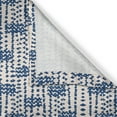 thumbnail image 4 of Ambesonne Ethnic Valance Pack of 2, Messy Waves Triangles, 54"X18", Navy Blue and Cream, 4 of 5