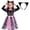 czb# Black203, variant on CUZIBR Girls Halloween Outfits Long Sleeve Cat Print Top Sequin Tulle Tutu Dress With Cat Ear Headband Kids Party Cosplay Clothes Sets,Black,3-4 Years
