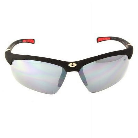 Men's Ironman Impact Resistant Semi-Rimless Wrap Sunglasses - Black