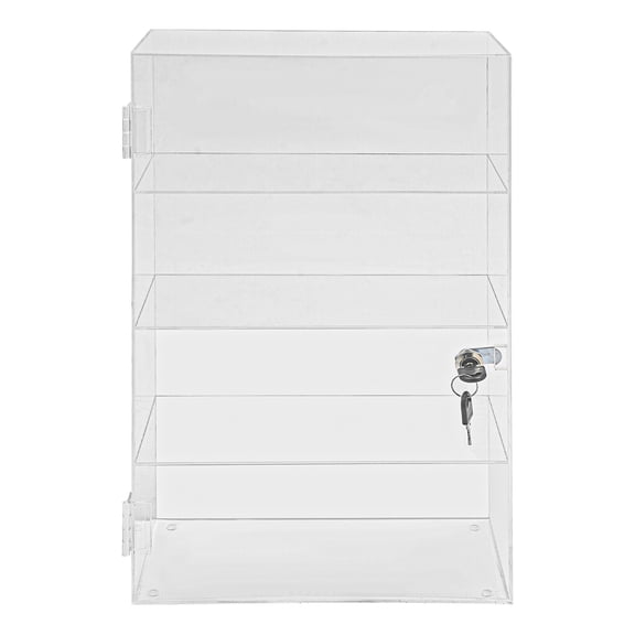 Acrylic Display Case with Lock Keys, 4-tier Showcase Display Cabinet for Home