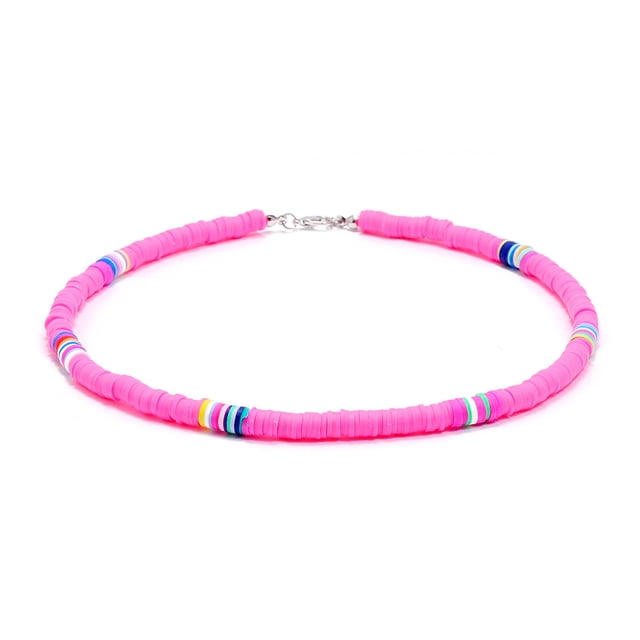 Collier de Perles Heishi Mode Bohème Collier de Surfeur Heishi Collier Ras du Cou