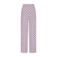 thumbnail image 6 of WRKEKC Casual Pants for Women, Wide Leg Pants for Women, Ladies' Trendy Casual Checkered Plaid Print Elastic Waist Straight Wide Leg Pants, 6 of 8