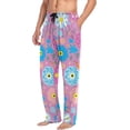 thumbnail image 5 of Floral Daisy Pattern Ghost Pajama Pants, Men's Lounge Pants Light with Drawstring and Pockets, Christmas New Year Birthday Father's Day Gifts, 5 of 7