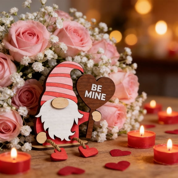 3D Valentine'S Day Wooden Decor Set, Love Shelf Sitters, Valentines Quotes, Layered Heart Decor For Tiered Tray, Table & Mantle, Romantic Gifts For Her Home Decor