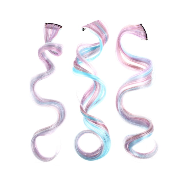 MasteelfCA 18 Pcs Extensions de Cheveux Pièces à Clip Perruque Pièces de Cheveux Colorées pour Femmes