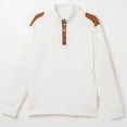 thumbnail image 4 of Sudadera de cuello redondo para hombre - Manga larga con botones, corte holgado térmico, estilo deportivo informal, tallas múltiples, 4 of 6