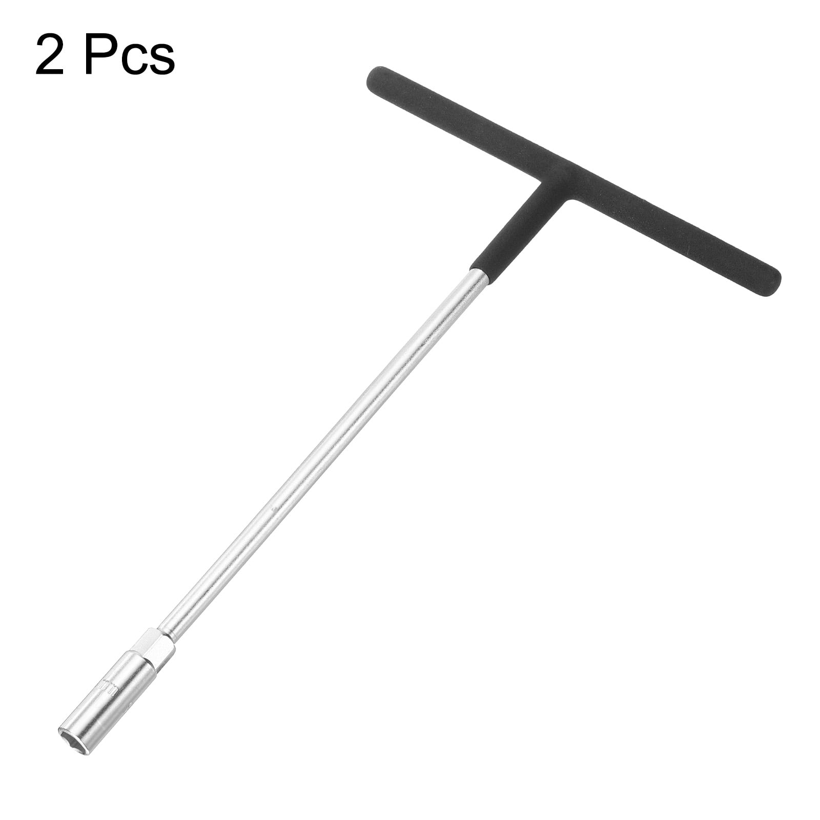 Uxcell 2pcs T-Handle Metric Socket Wrench 10mm CR-V 6-Point Hex Hexagon T-Shape Spanner for Bicycle Car Repair