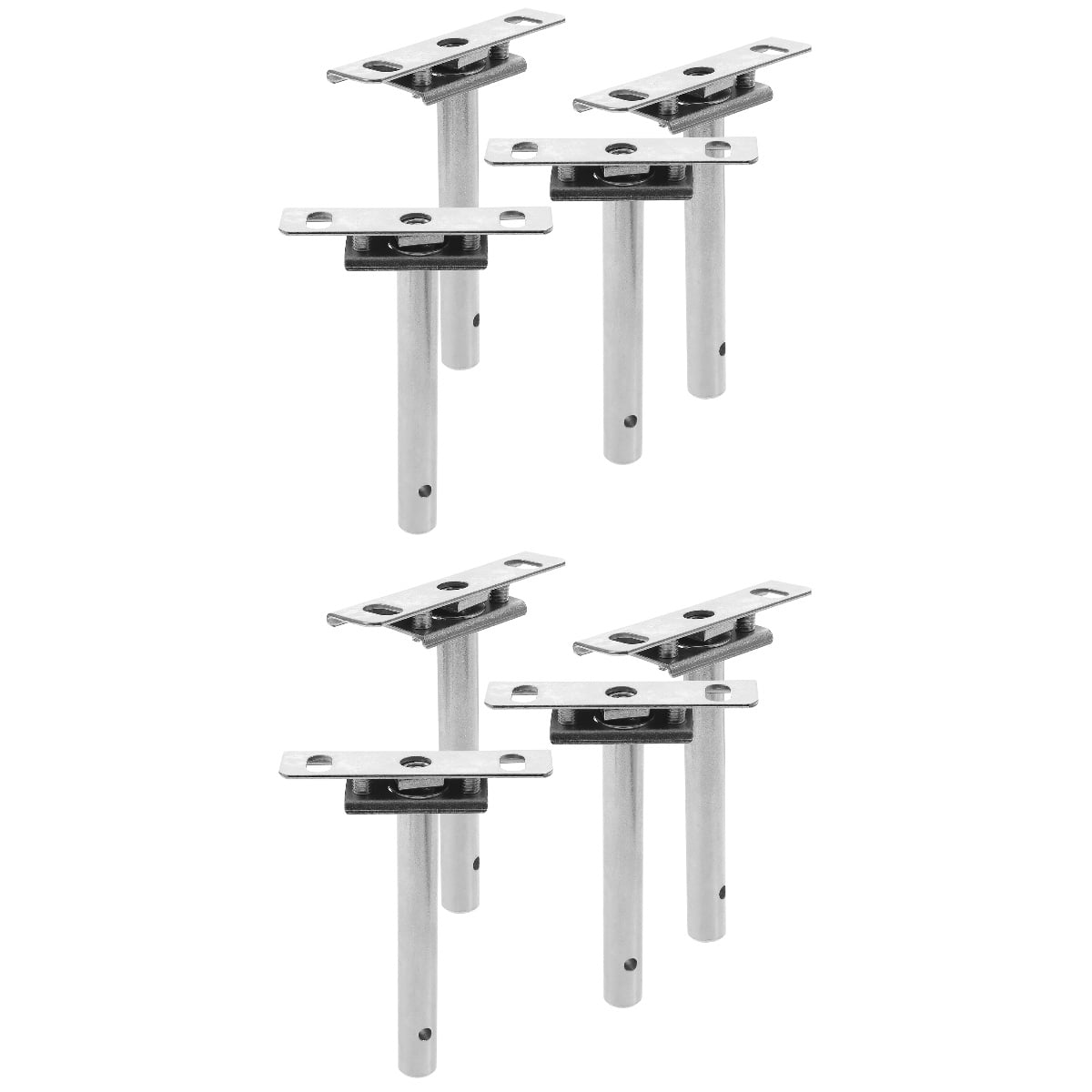NUOLUX  Heavy Duty Floating Shelf Bracket T Shaped Silver for Glasses