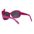 thumbnail image 4 of Kids Size Girls Bowtie Trim Oval Rectangular Child Sunglasses Fuchsia, 4 of 4