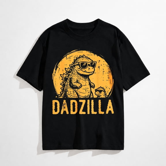 Men's Funny Monster Dad Graphic T-Shirt, Daddy Casual Short Sleeve Tee