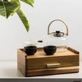 thumbnail image 3 of Organizador de bolsitas de té de madera de acacia, 8 compartimentos, 3 of 6