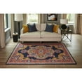 thumbnail image 3 of Momeni  Ibiza Hand-tufted Traditional Medallion Wool Area Rug Blue 2' x 3' 2' x 3' Indoor,Accent Orange Rectangle, 3 of 5
