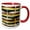 Red/White, variant on 3drose, Basket Weave, 15oz Two-tone Blue Mug
