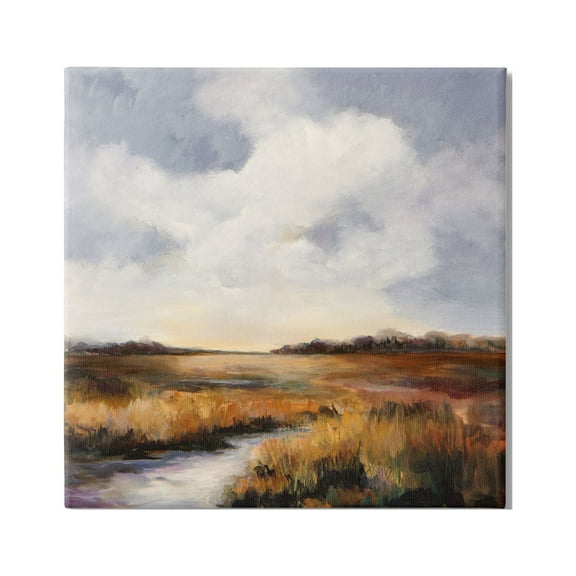 Stupell Industries Traditional Country Landscape Landscape Painting Gallery Wrapped Canvas Art Print Wall Art, 30 x 30