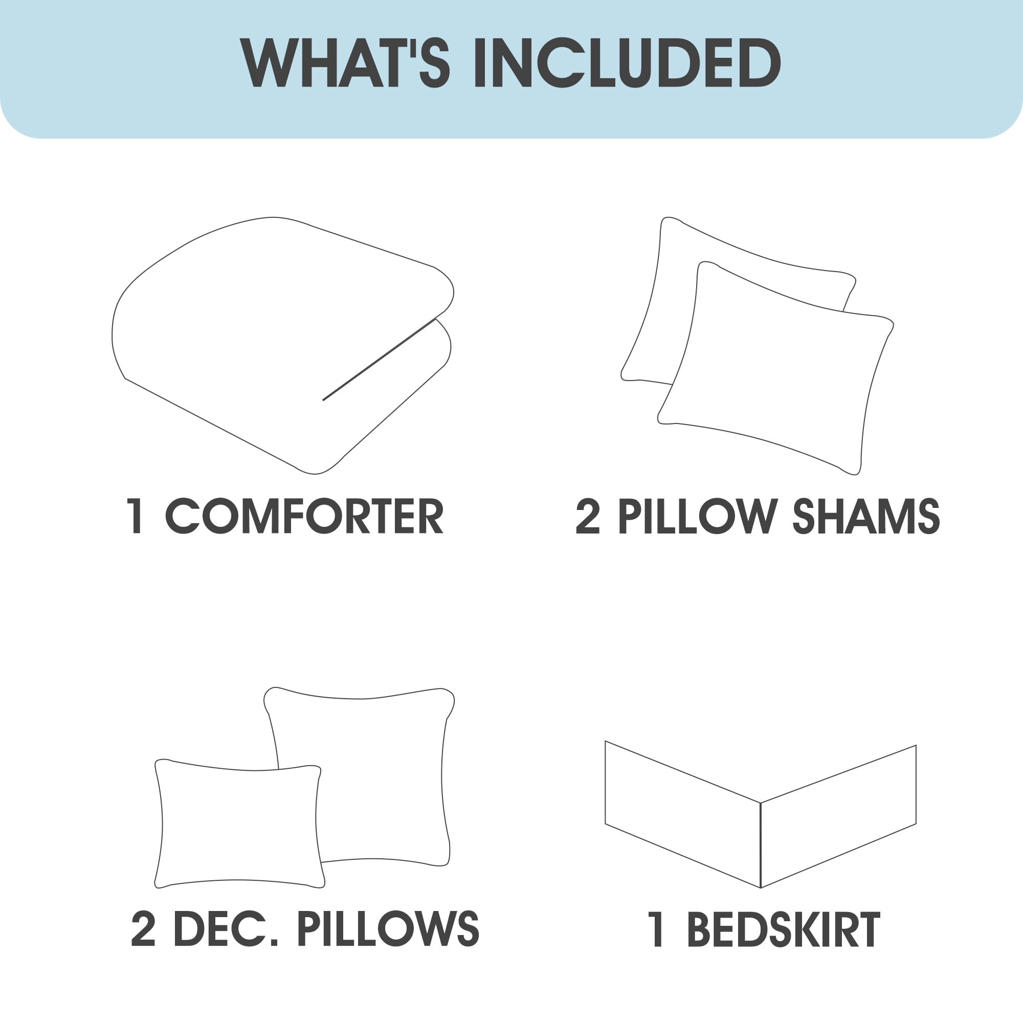Lanco Blue Gold Queen Size Comforter Set , 6 Piece Floral Bedding Set , Pillow & Shams , Bedskirt , Soft Bedding Comforters & Sets