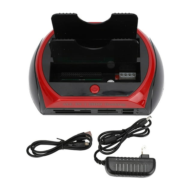 IDE Dock,2.5"/3.5" Dual SATA IDE HDD Dock Hard Disk Dock Streamlined Design