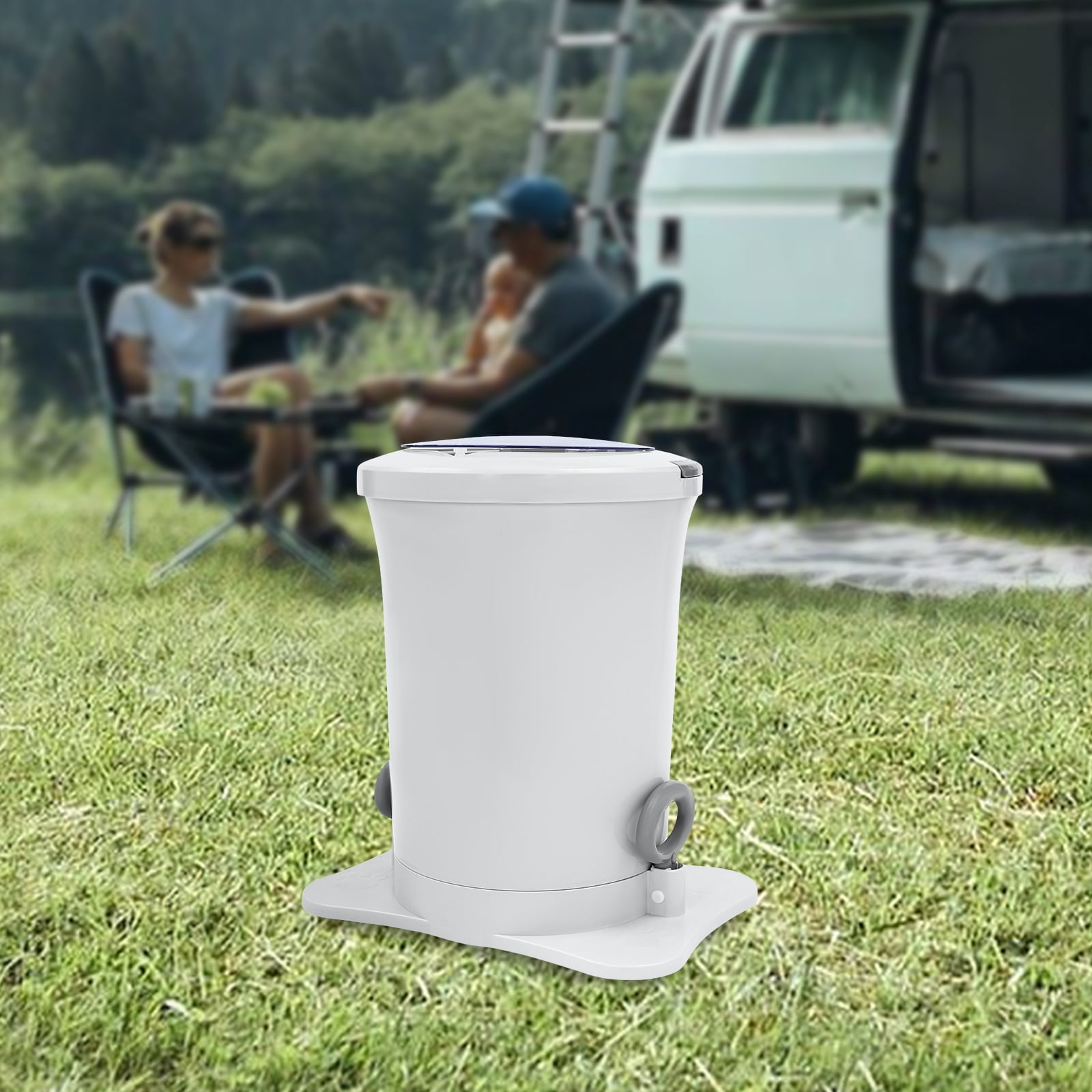 Miumaeov 3.17Gal Portable Manual Clothes Dryer, Non Electric Foot Powered Compact Mini Laundry Spin Dryer Machine for Clothes,RV, Camping, Apartment